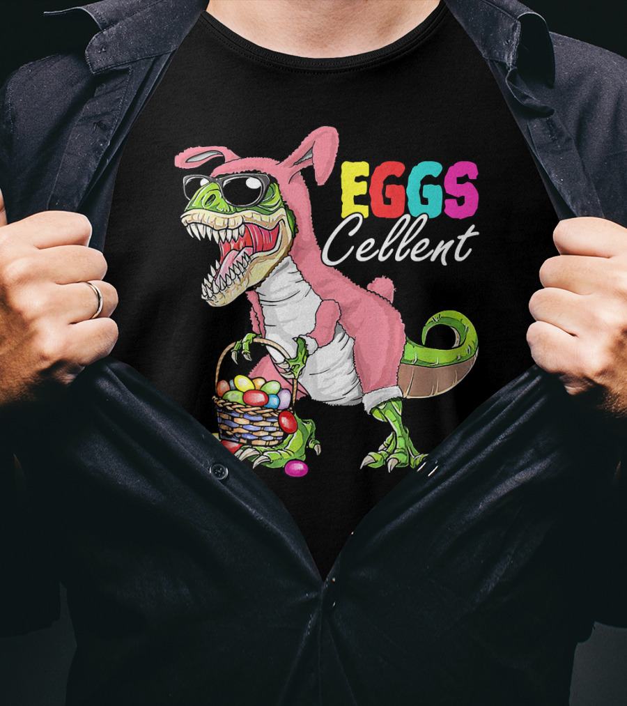 EGGS Cellent Dinosaur Easter Rex Bunny T-Shirt
