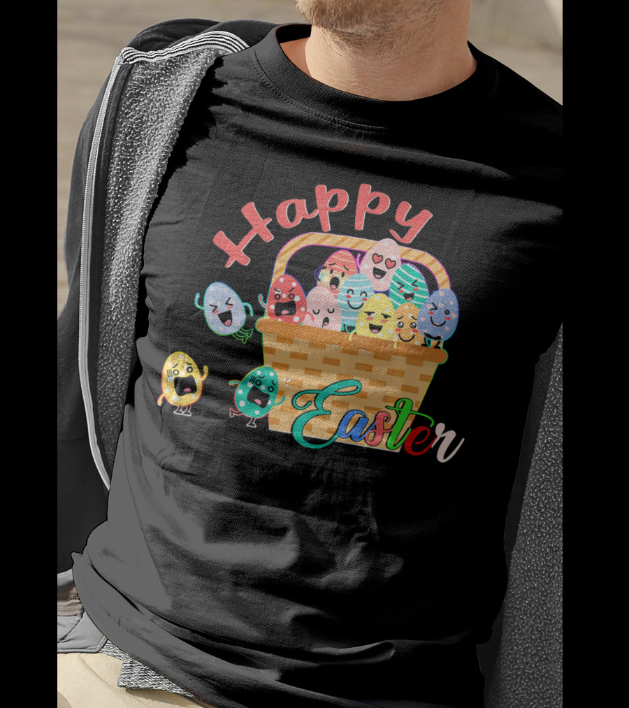 Happy Easter Basket Of Funny Eggs T-Shirt