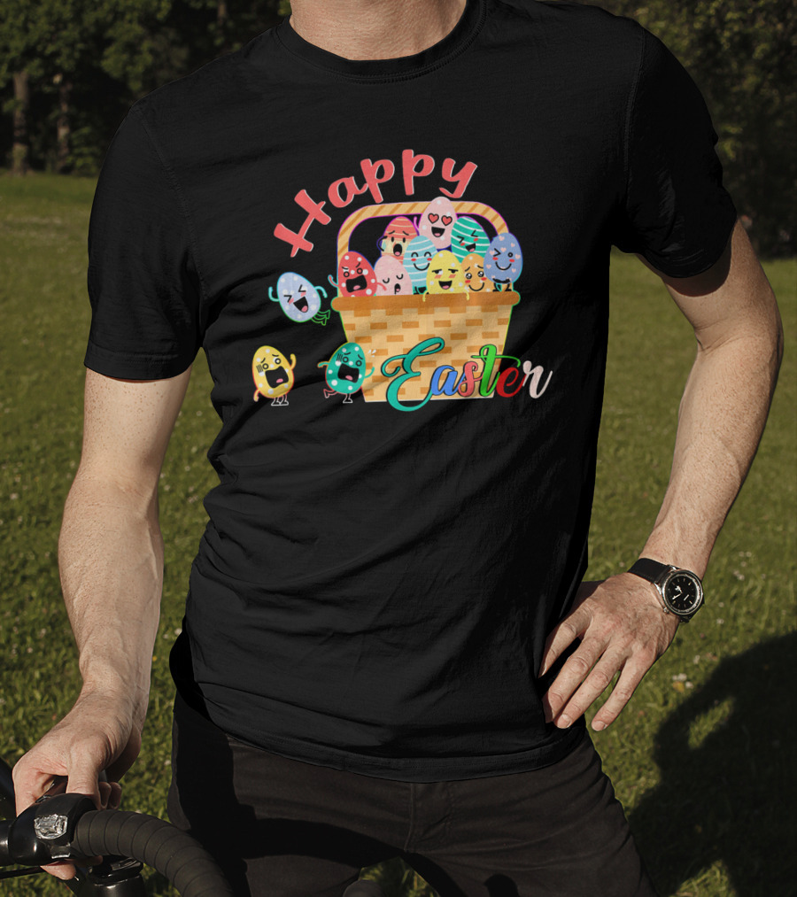 Happy Easter Basket Of Funny Eggs T-Shirt