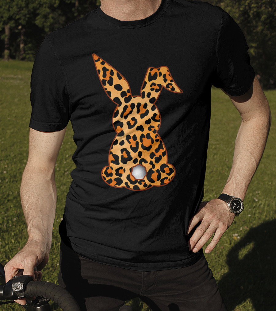Bunny Leopard Print Floral Pattern Rabbit T-Shirt