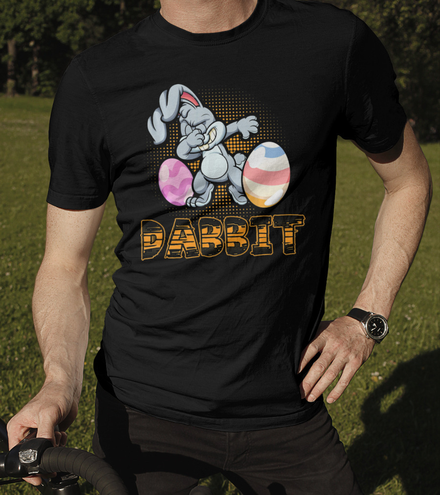 Funny Dabbit Bunny Dab With Easter Eggs T-Shirt