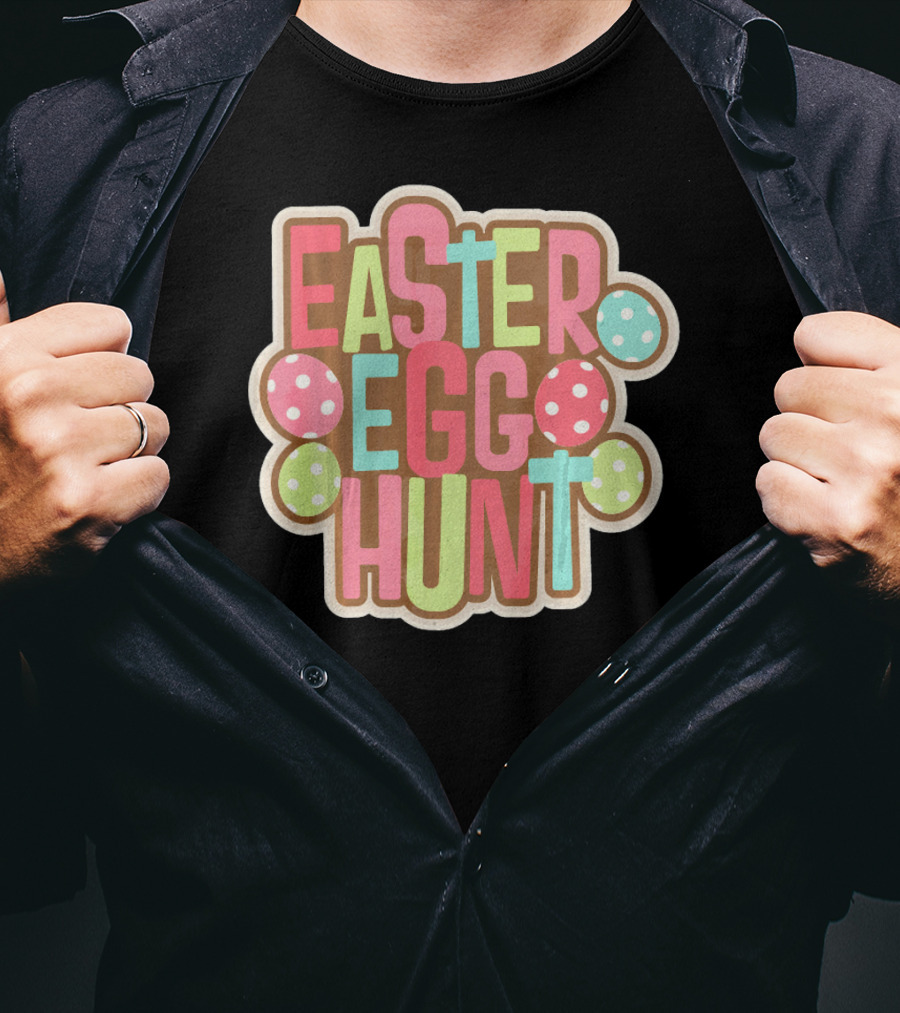 Easter Egg Hunt Begin Our With Polka Dot Eggs T-Shirt