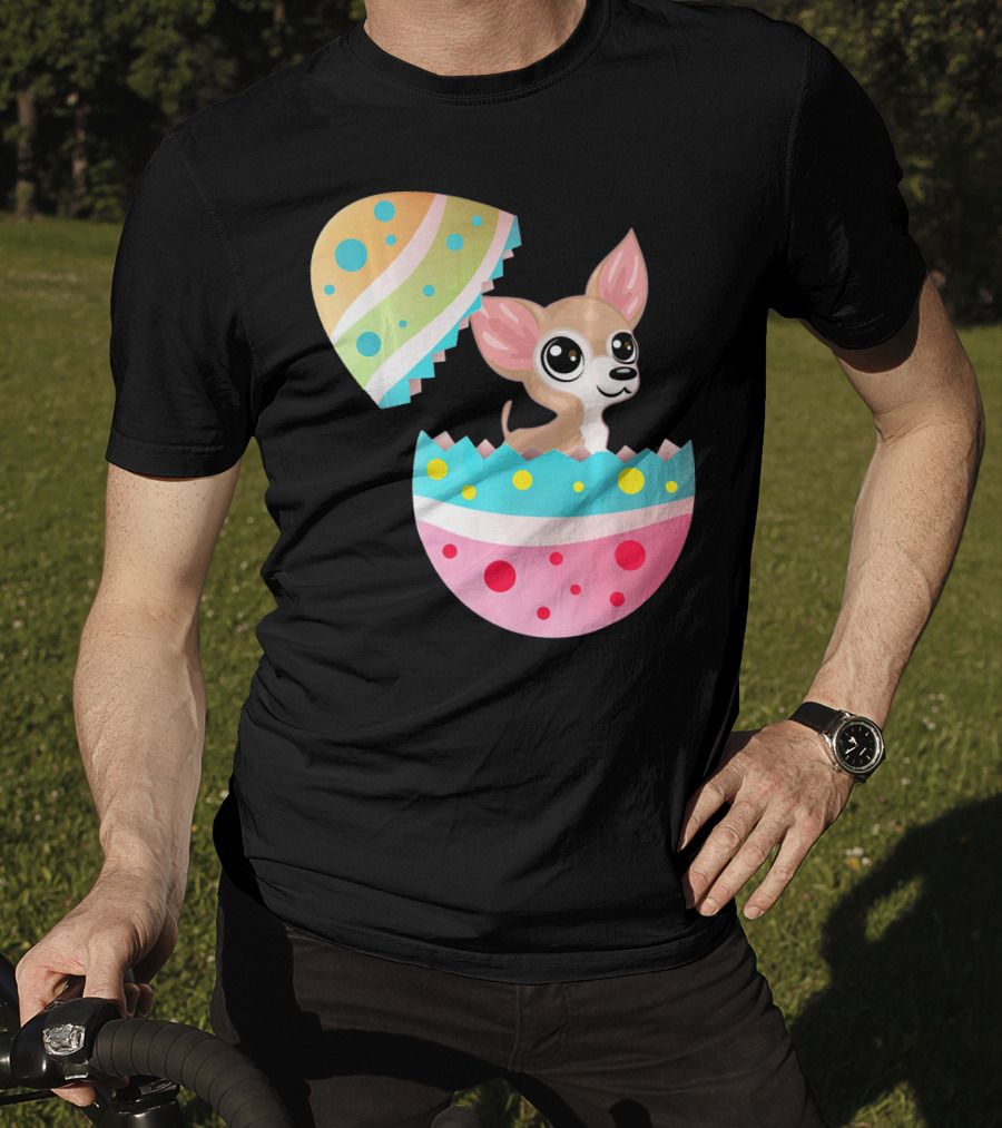 Chihuahua Easter Egg Funny Chihu Happy Surprise T-Shirt