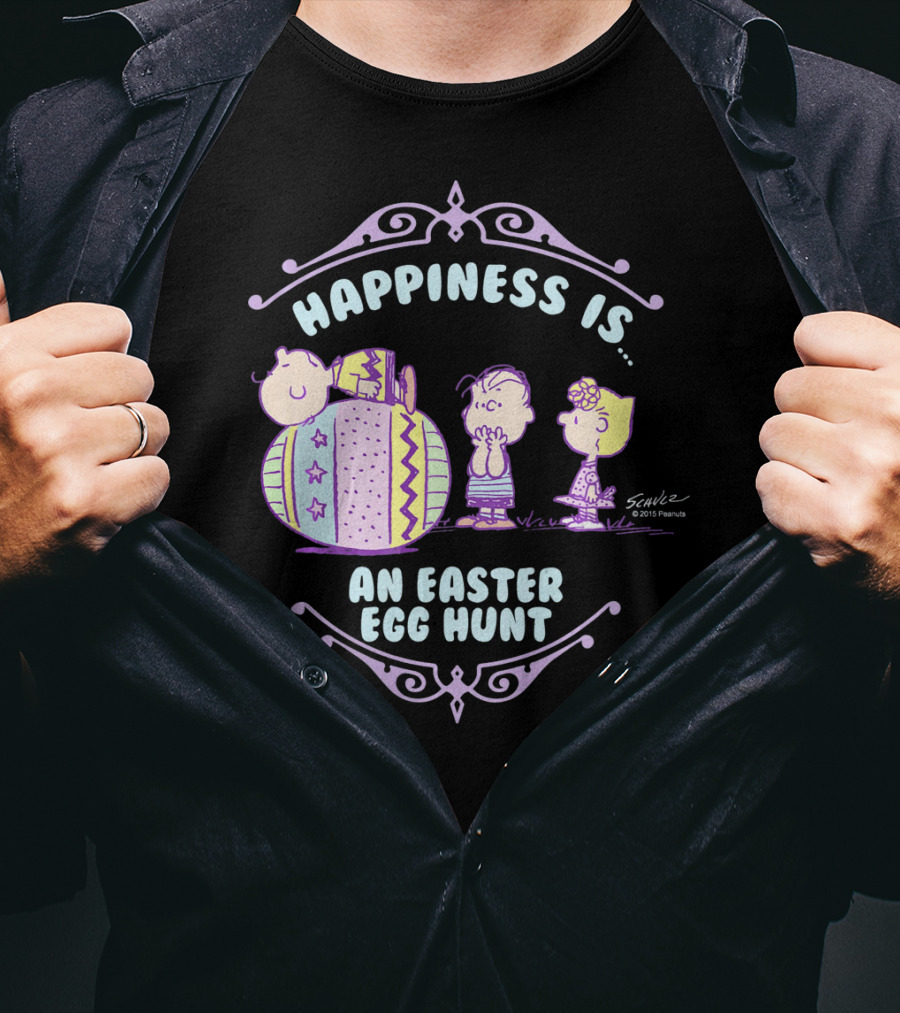 Happiness Is An Easter Egg Hunt Peanuts Charlie Brown T-Shirt