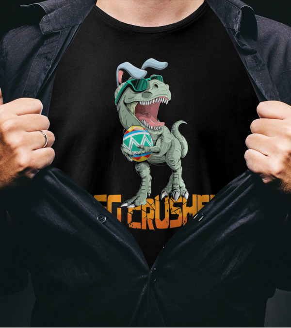 Egg Crusher Funny Easter Rex Dino T-Shirt