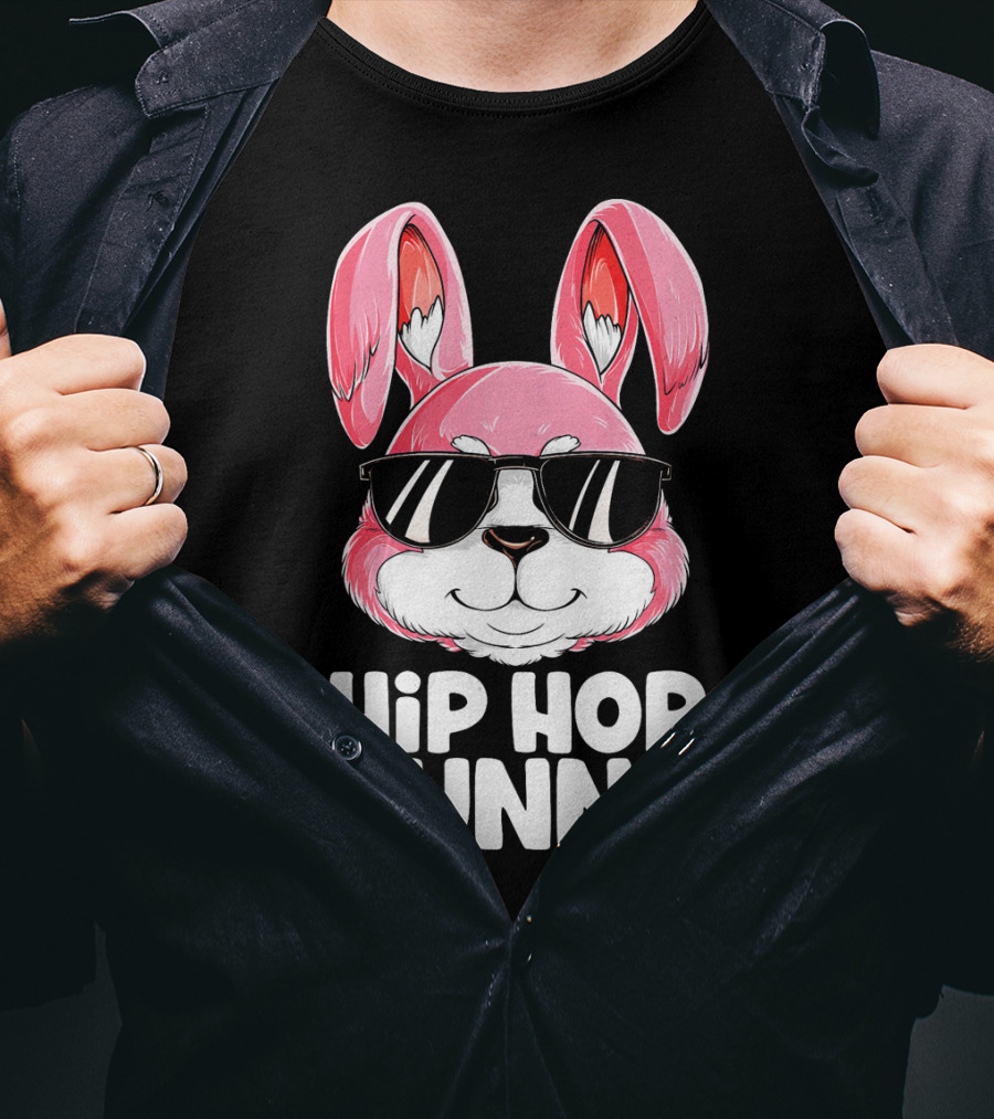 Easter Hip Hop Bunny In Sunglasses T-Shirt