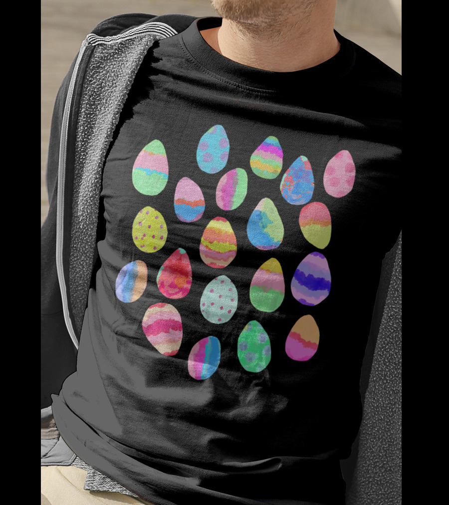 Colorful Painted Easter Egg Patterns Collection T-Shirt