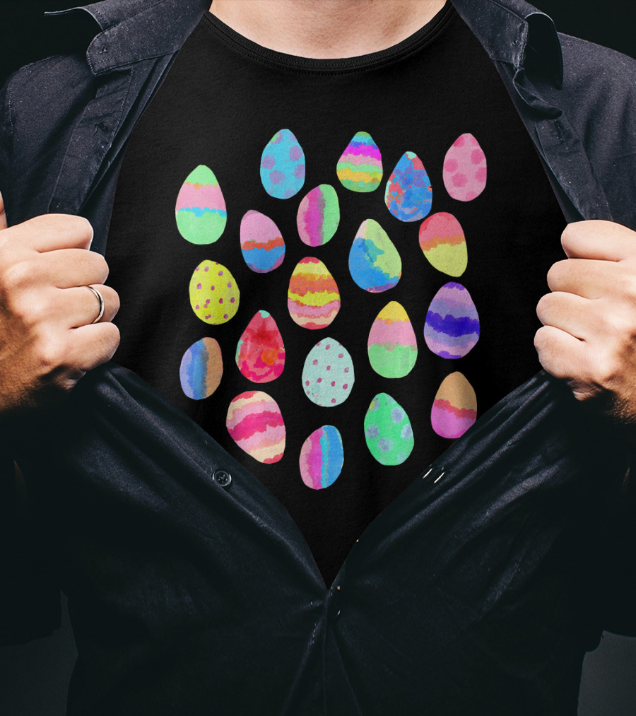 Colorful Painted Easter Egg Patterns Collection T-Shirt