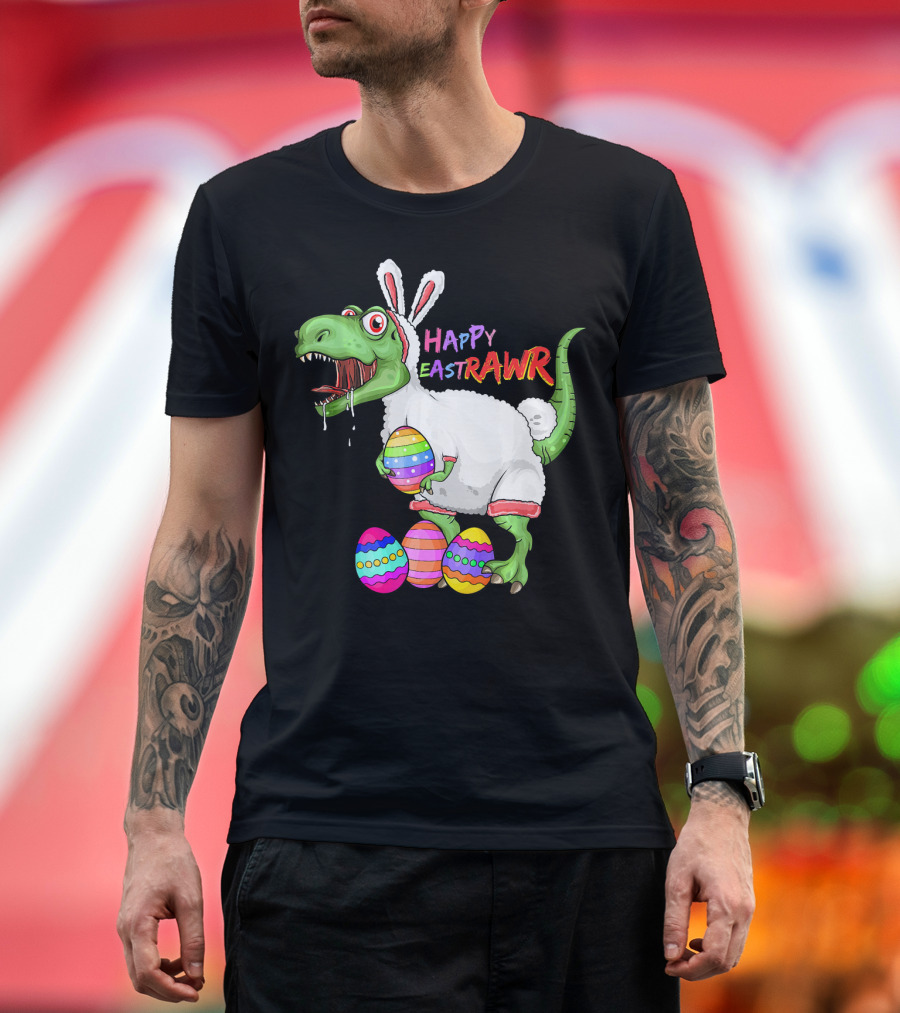 Happy Eastrawr Dinosaur Rex Easter Eggs Bunny Costume T-Shirt