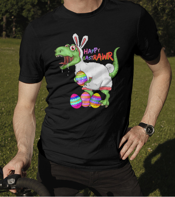 Happy Eastrawr Dinosaur Rex Easter Eggs Bunny Costume T-Shirt