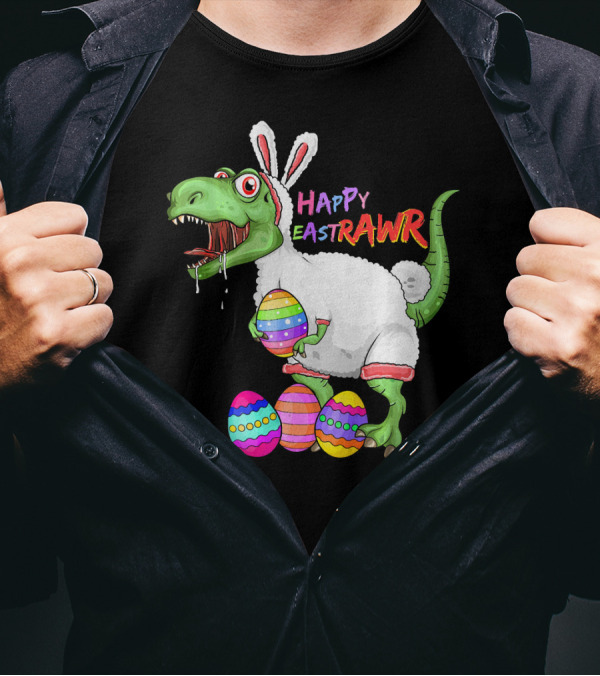 Happy Eastrawr Dinosaur Rex Easter Eggs Bunny Costume T-Shirt