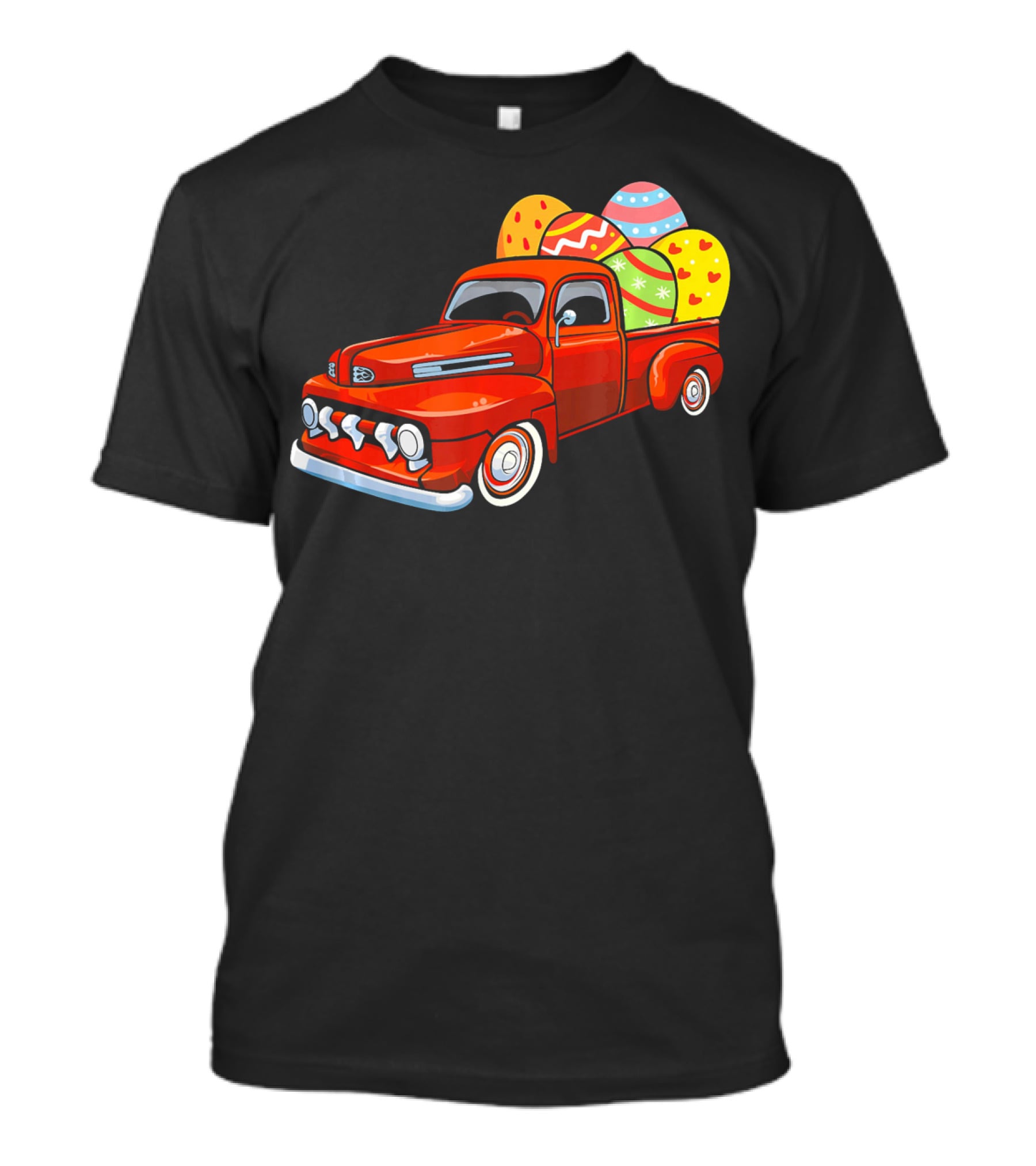 Vintage Easter Egg Pickup Truck With Colorful Eggs T-Shirt