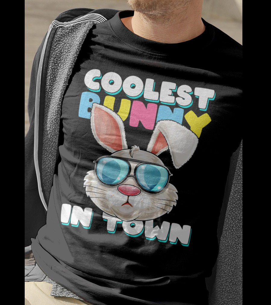 Coolest Bunny In Town Easter Bunny Costume T-Shirt