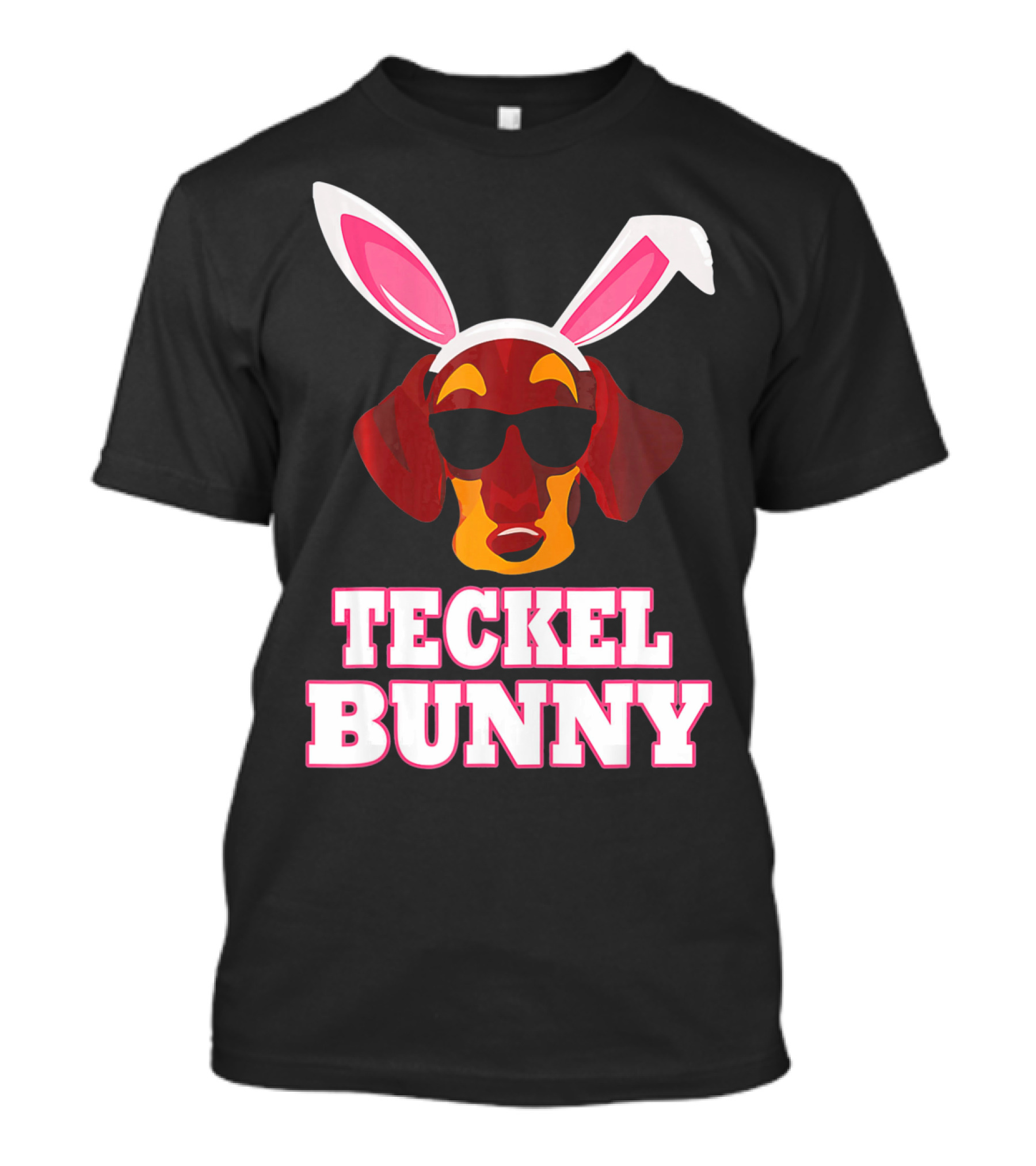 Teckel Bunny Rabbit Dog With Cool Glasses T-Shirt