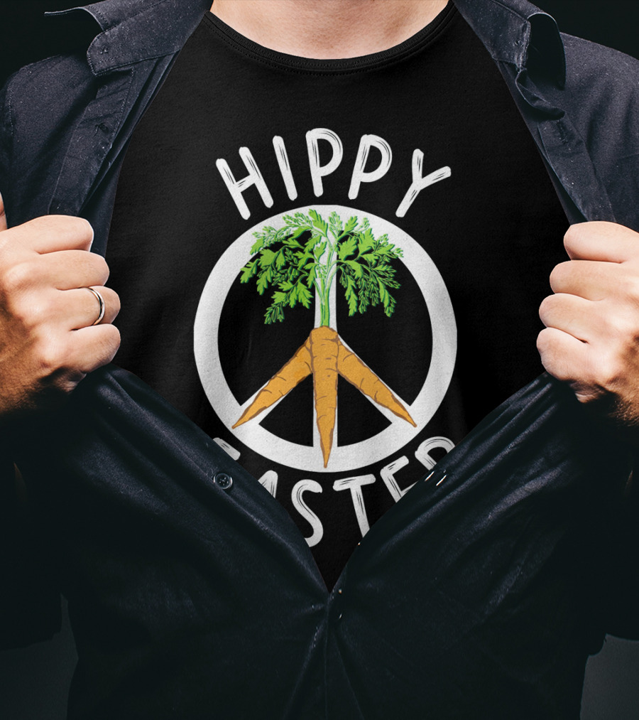 Hippy Easter Peace Carrot Boho T-Shirt