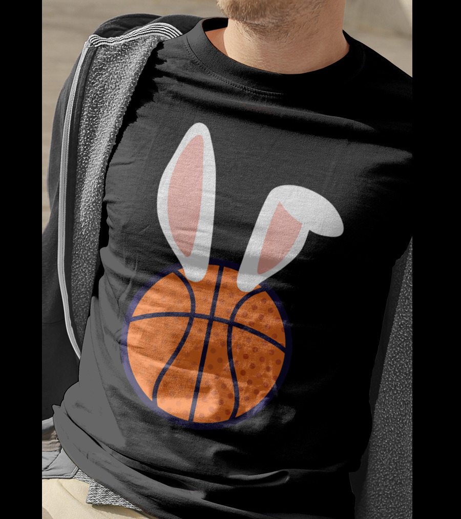 Basketball Bunny Ears Easter Slam Dunk Fun T-Shirt