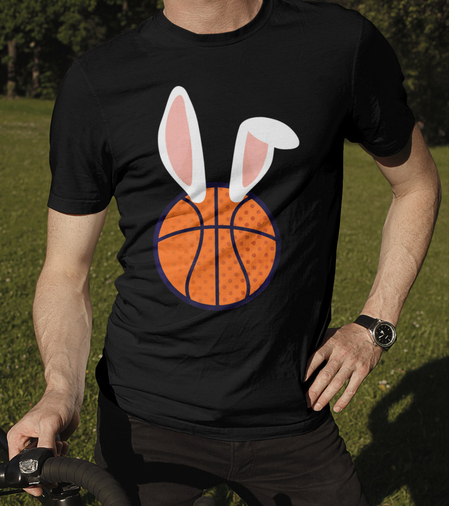 Basketball Bunny Ears Easter Slam Dunk Fun T-Shirt