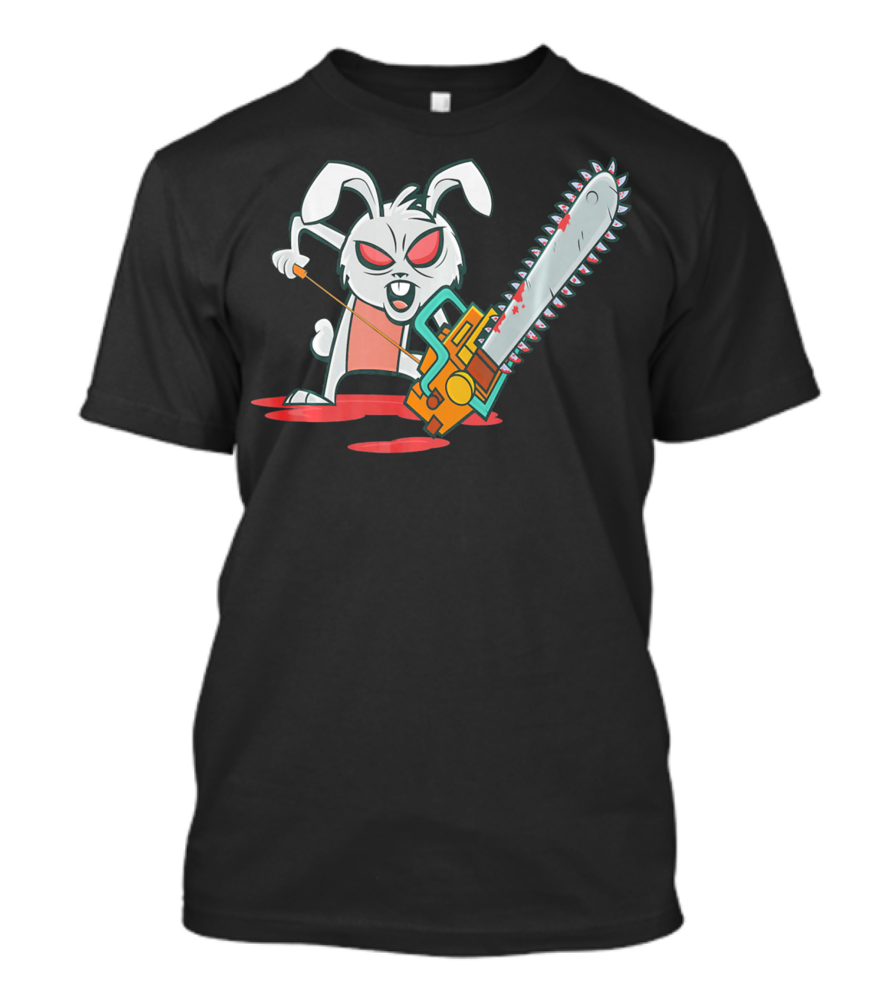 Crazy Easter Bunny With Chain Saw Super Blood T-Shirt