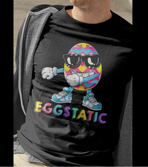 Eggstatic Flossing Easter Egg Dance With Sunglasses And Sneakers T-Shirt