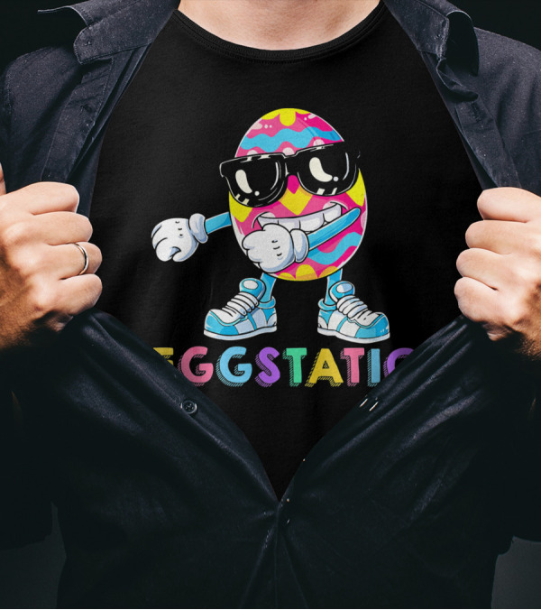 Eggstatic Flossing Easter Egg Dance With Sunglasses And Sneakers T-Shirt