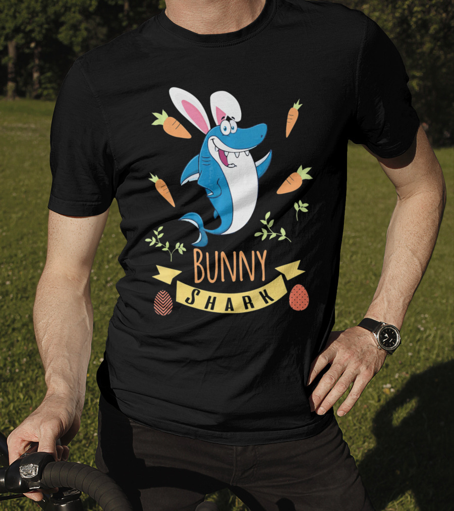 Bunny Shark Easter Carrot Egg Adventure T-Shirt
