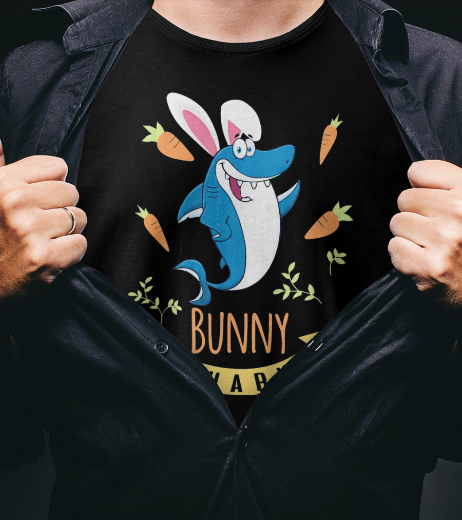Bunny Shark Easter Carrot Egg Adventure T-Shirt