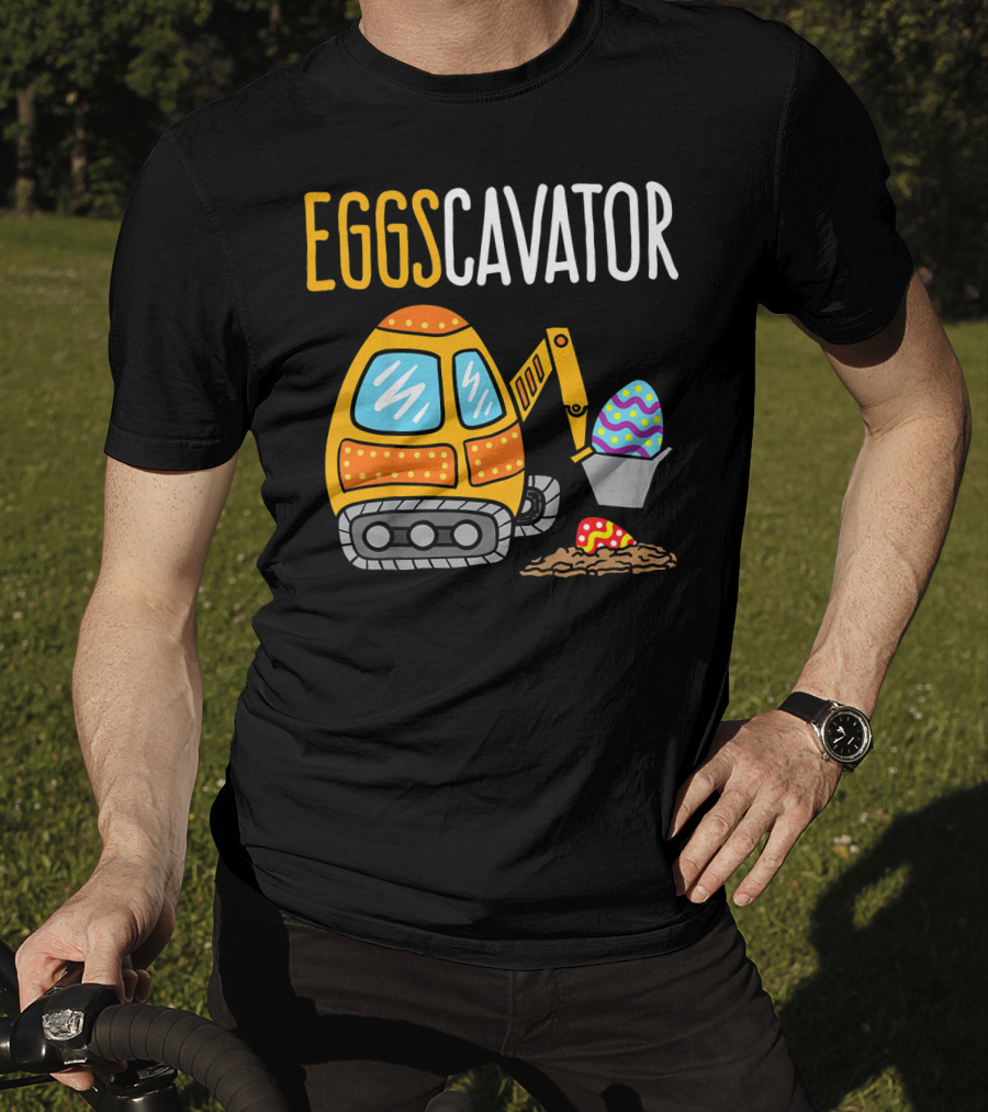Eggscavator Kids Easter Egg-Digging Excavator Boys T-Shirt