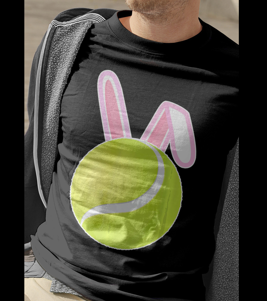 Tennis Ball With Easter Bunny Ears T-Shirt