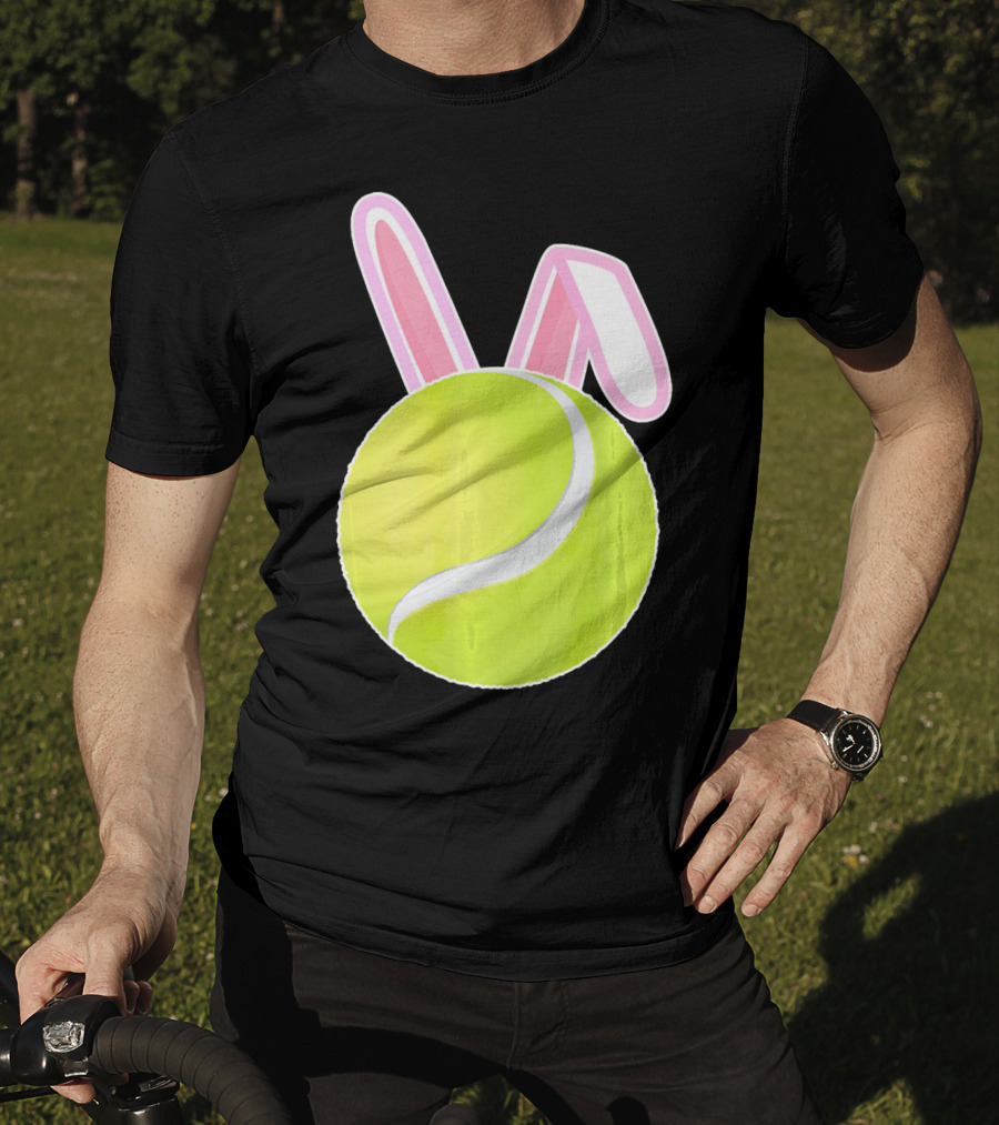 Tennis Ball With Easter Bunny Ears T-Shirt