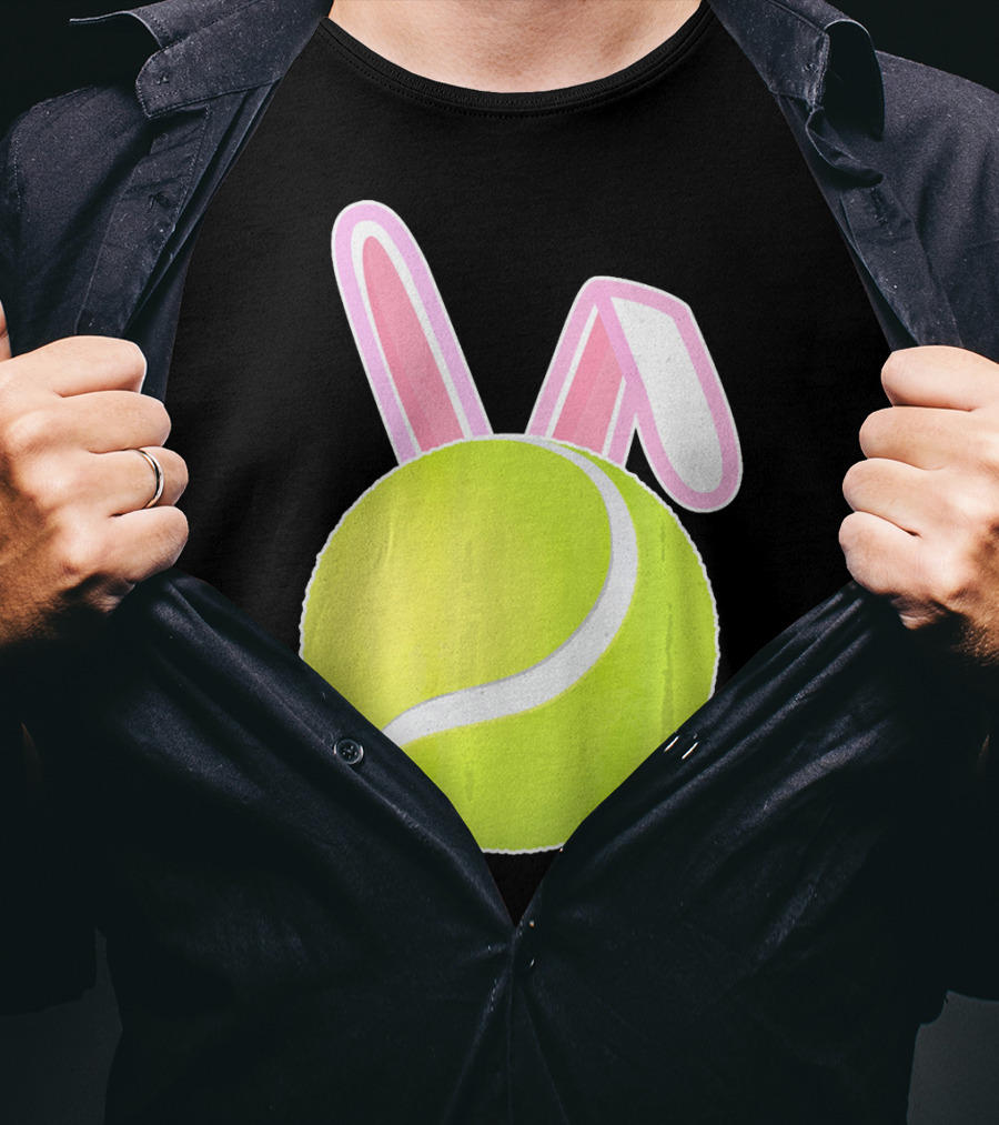 Tennis Ball With Easter Bunny Ears T-Shirt