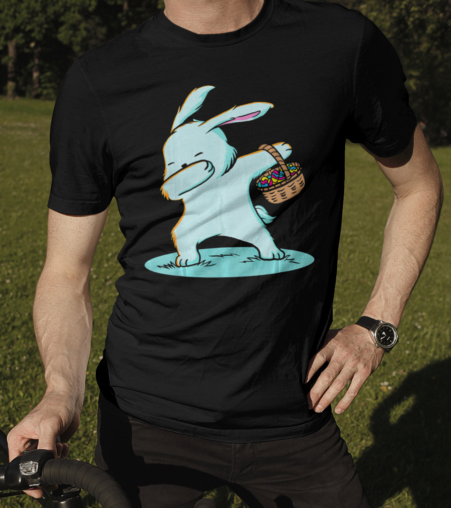 Easter Bunny Dab With Basket Of Eggs For Boys T-Shirt