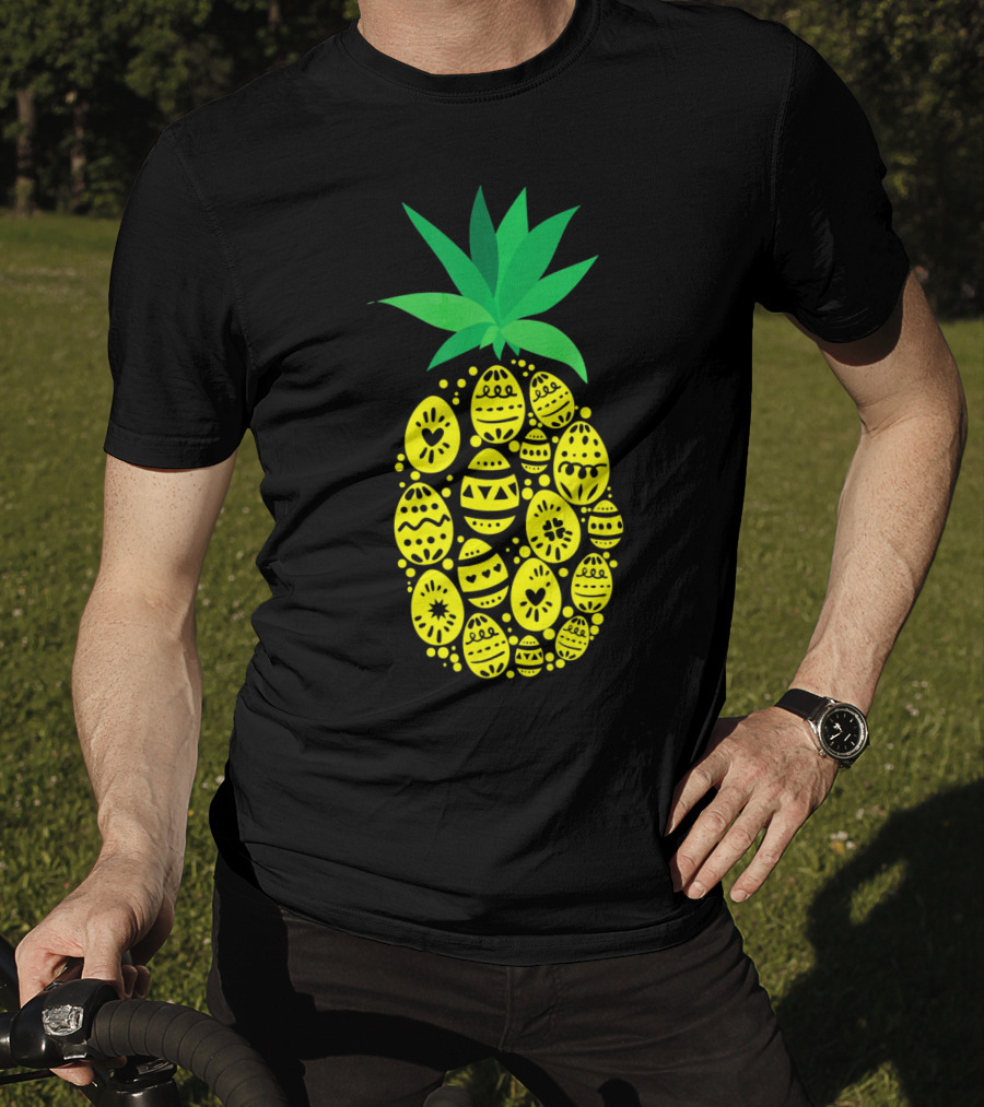 Funny Pineapple Easter Eggs Hunting East T-Shirt