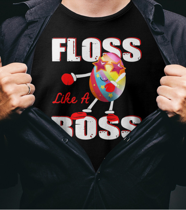 Floss Like A Boss Rainbow Star Egg T-Shirt