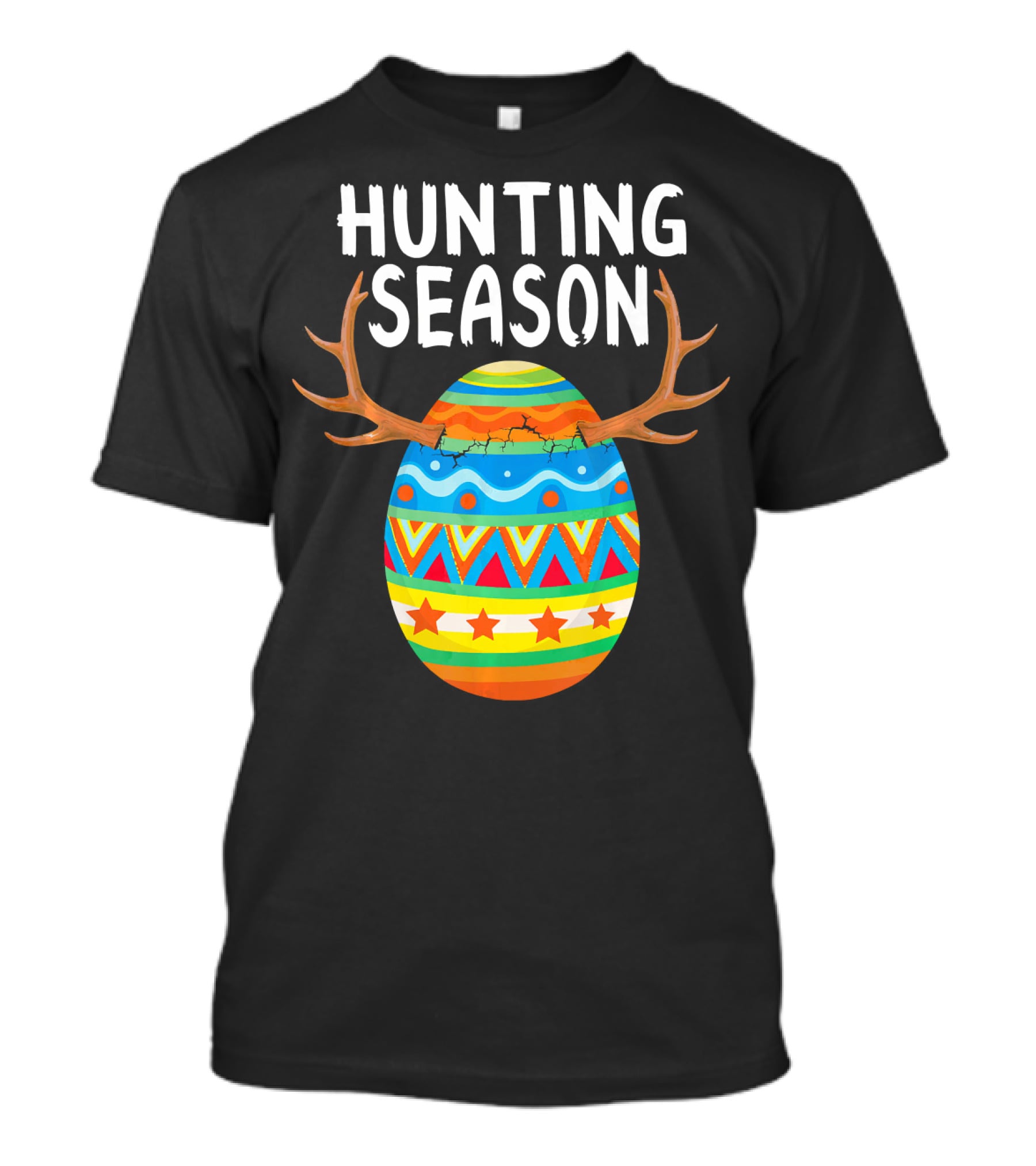 Hunting Season Easter Egg With Antlers T-Shirt