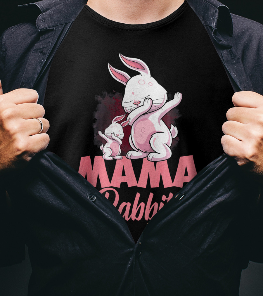 Mama Rabbit Matching Family Bunny Mama Rabbit T-Shirt