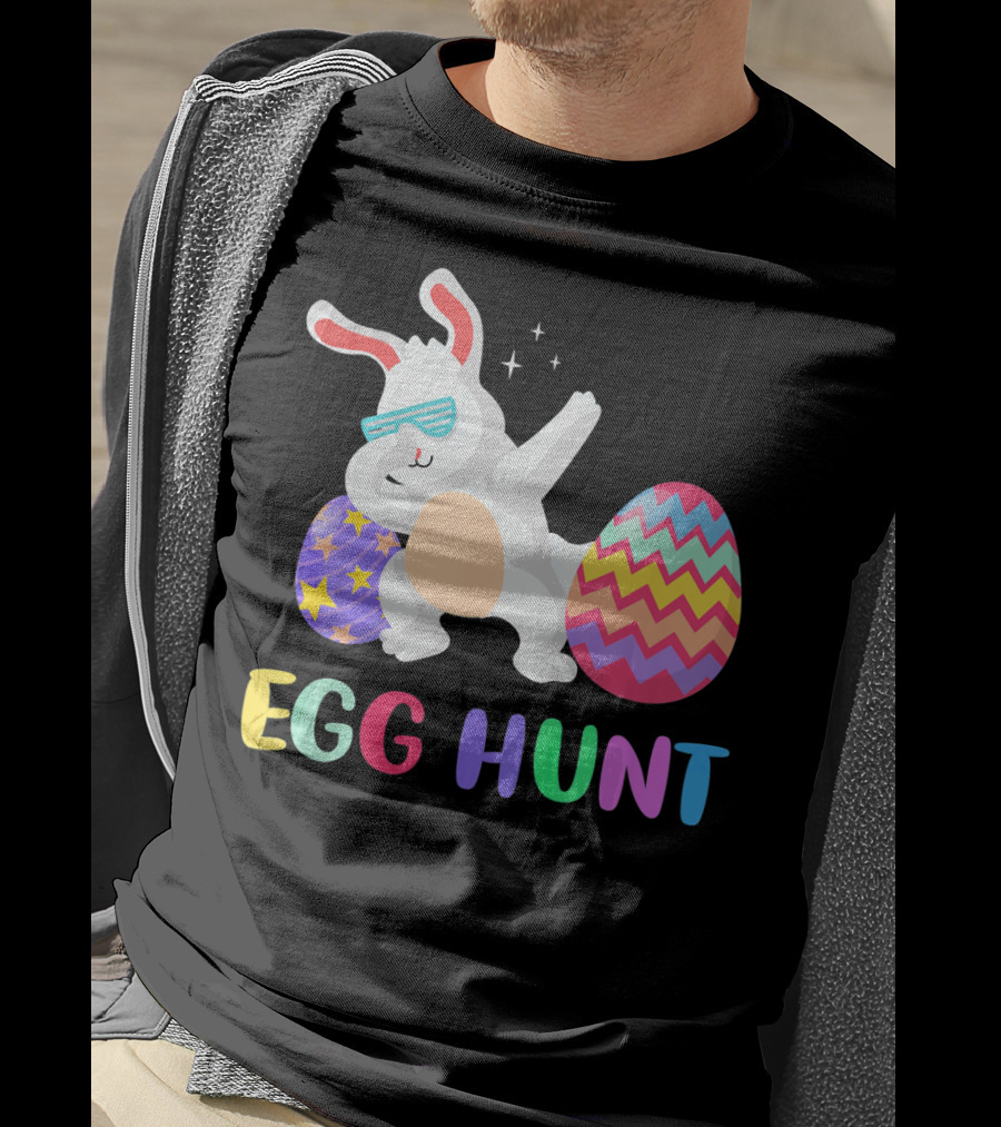 Easter Bunny Dabbing Egg Hunt Funny Easter T-Shirt