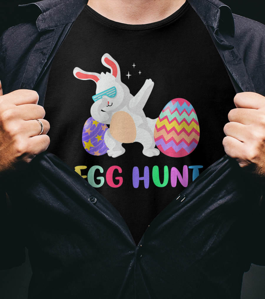 Easter Bunny Dabbing Egg Hunt Funny Easter T-Shirt