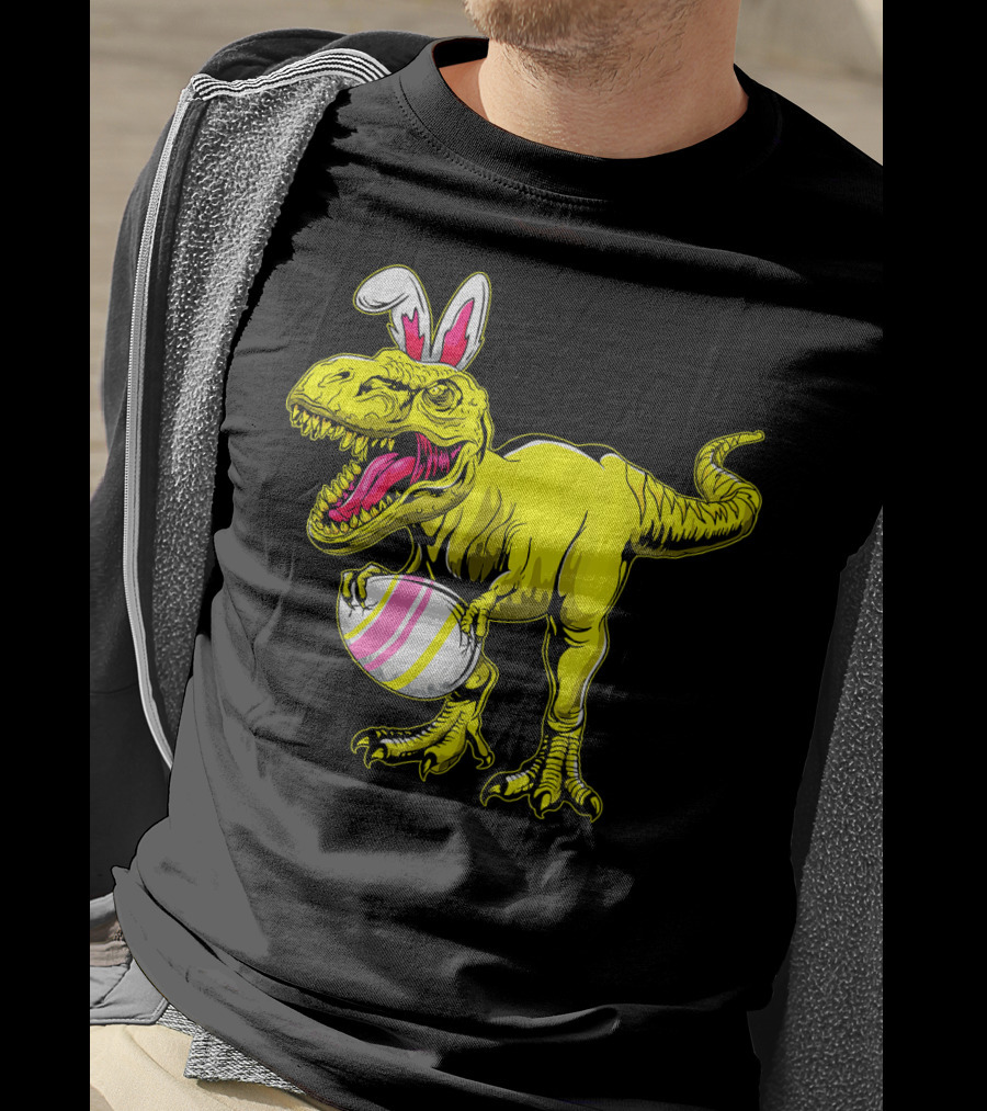 Tyrannosaurus Rex Easter Bunny Dinosaur With Egg T-Shirt