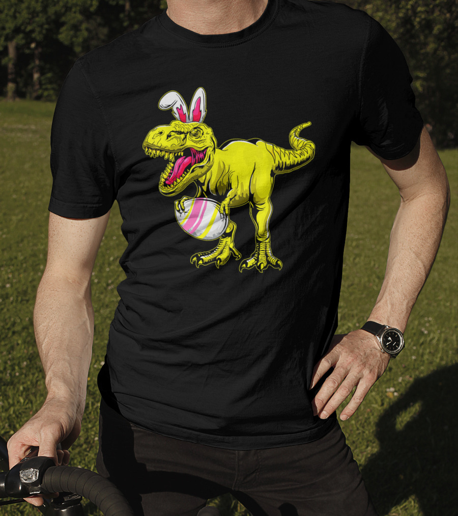 Tyrannosaurus Rex Easter Bunny Dinosaur With Egg T-Shirt