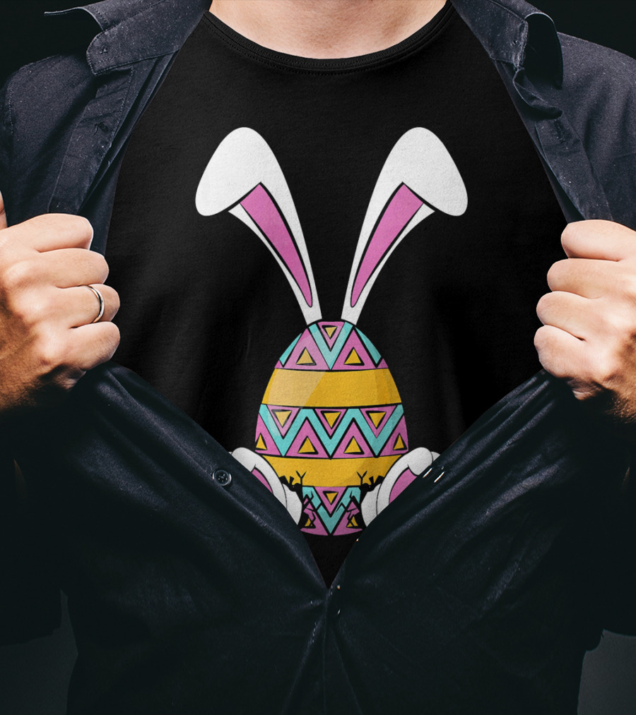 Funny Bunny Easter Egg Cute Happy Rabb T-Shirt