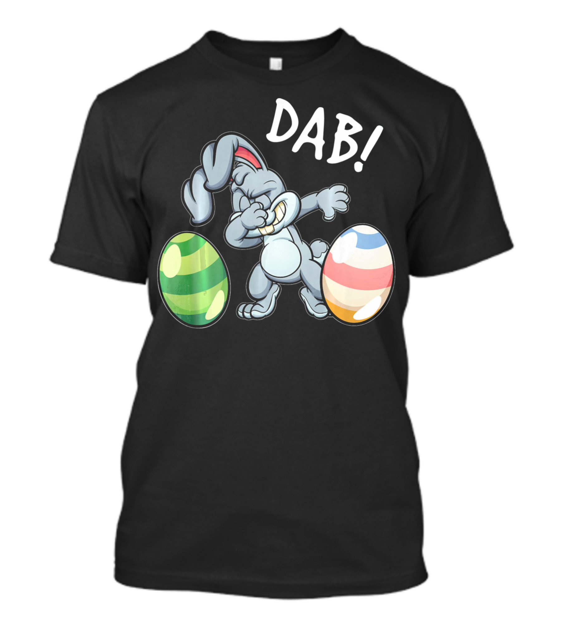 Easter Bunny Dab With Colorful Eggs T-Shirt