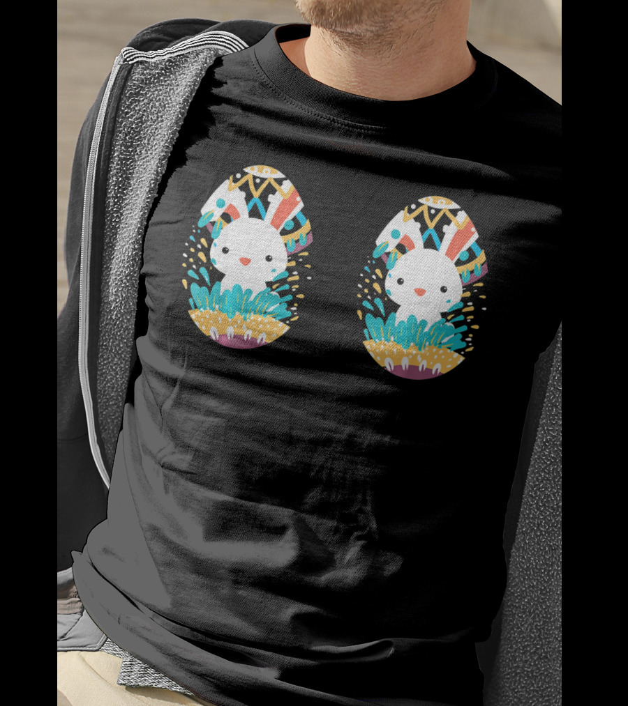 Easter Day Colorful Rabbit In Decorative Egg T-Shirt