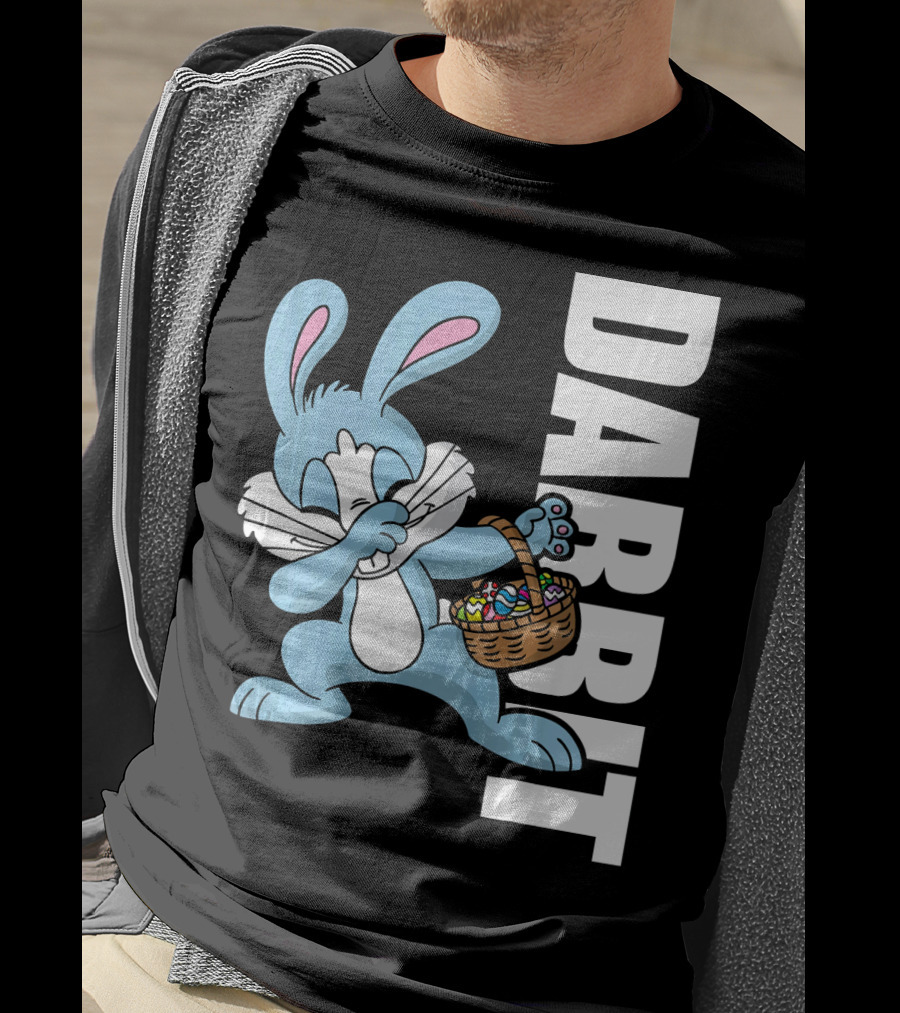 Easter Basket Stuffers Kids Dabbin Dabbit Rabbit With Eggs T-Shirt