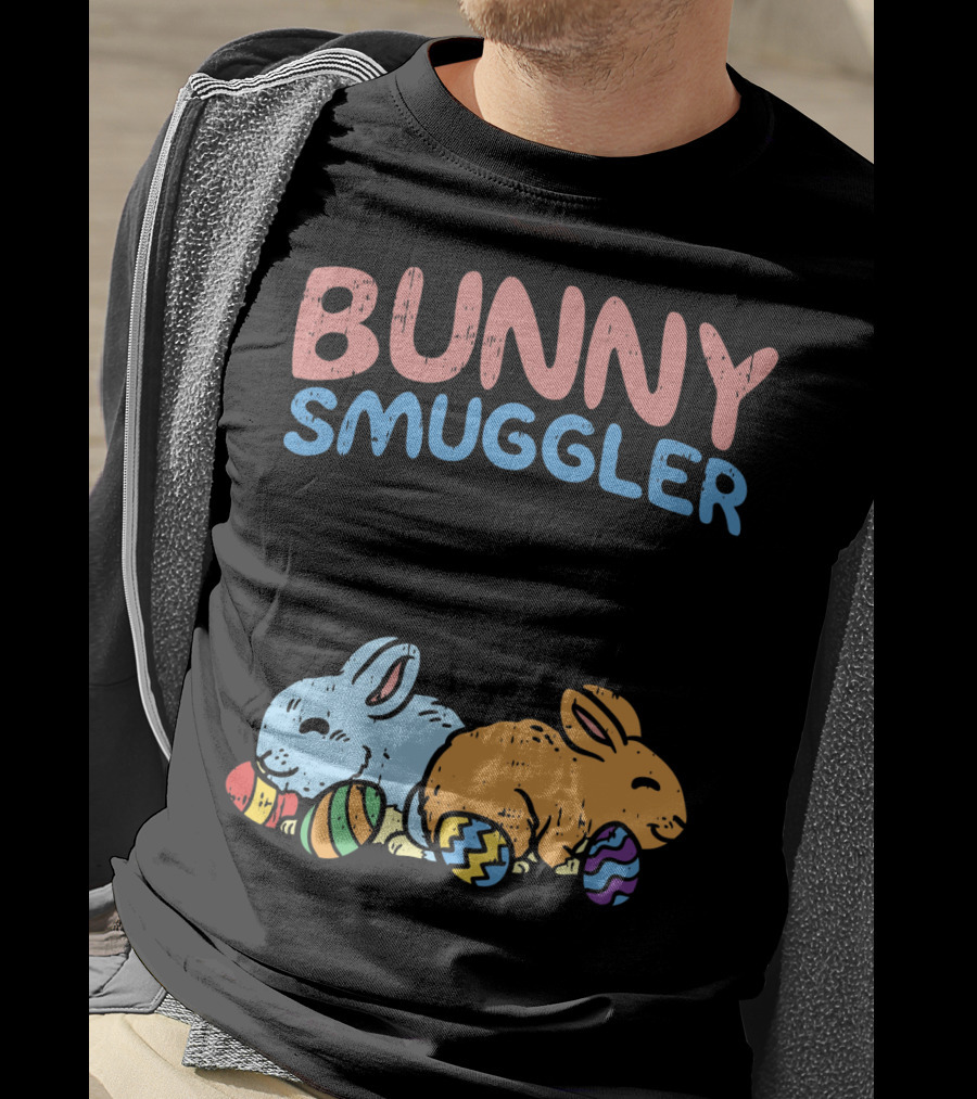 Bunny Smuggler Twins Easter Pregnancy T-Shirt