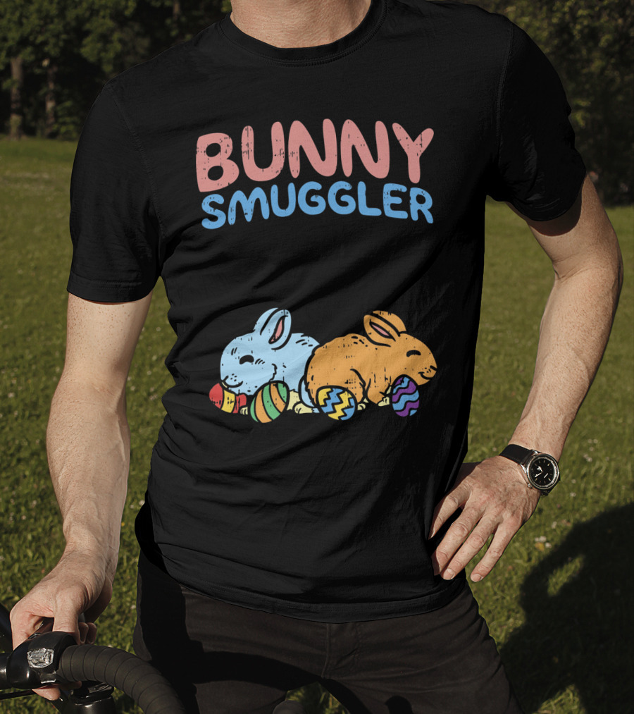 Bunny Smuggler Twins Easter Pregnancy T-Shirt