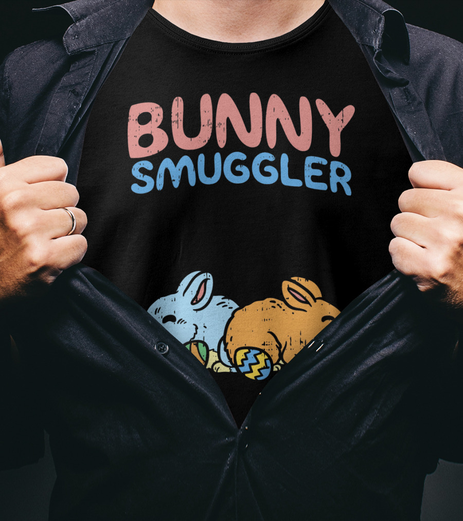 Bunny Smuggler Twins Easter Pregnancy T-Shirt