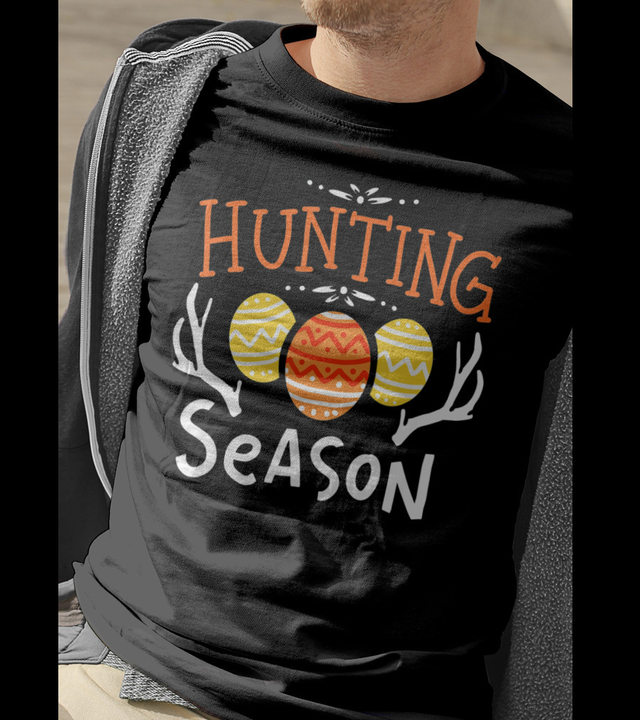 Hunting Season Easter Happy Egg Hunt Deer T-Shirt
