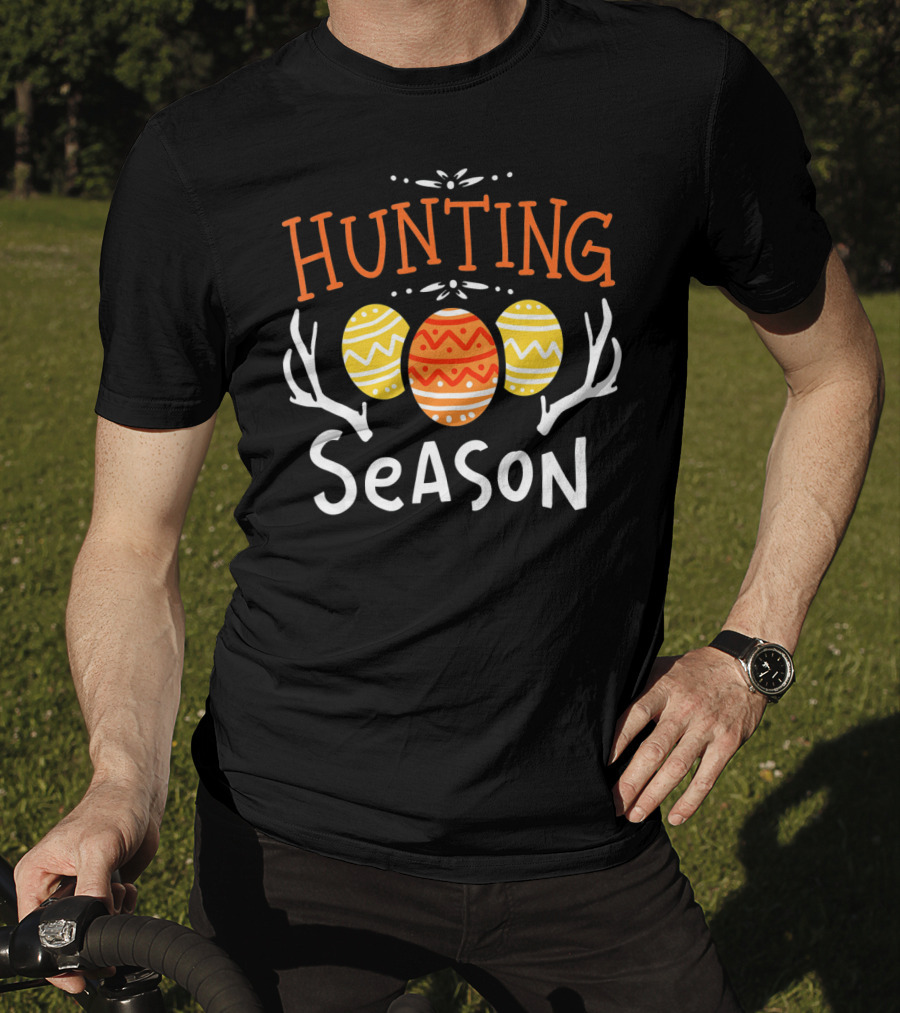 Hunting Season Easter Happy Egg Hunt Deer T-Shirt