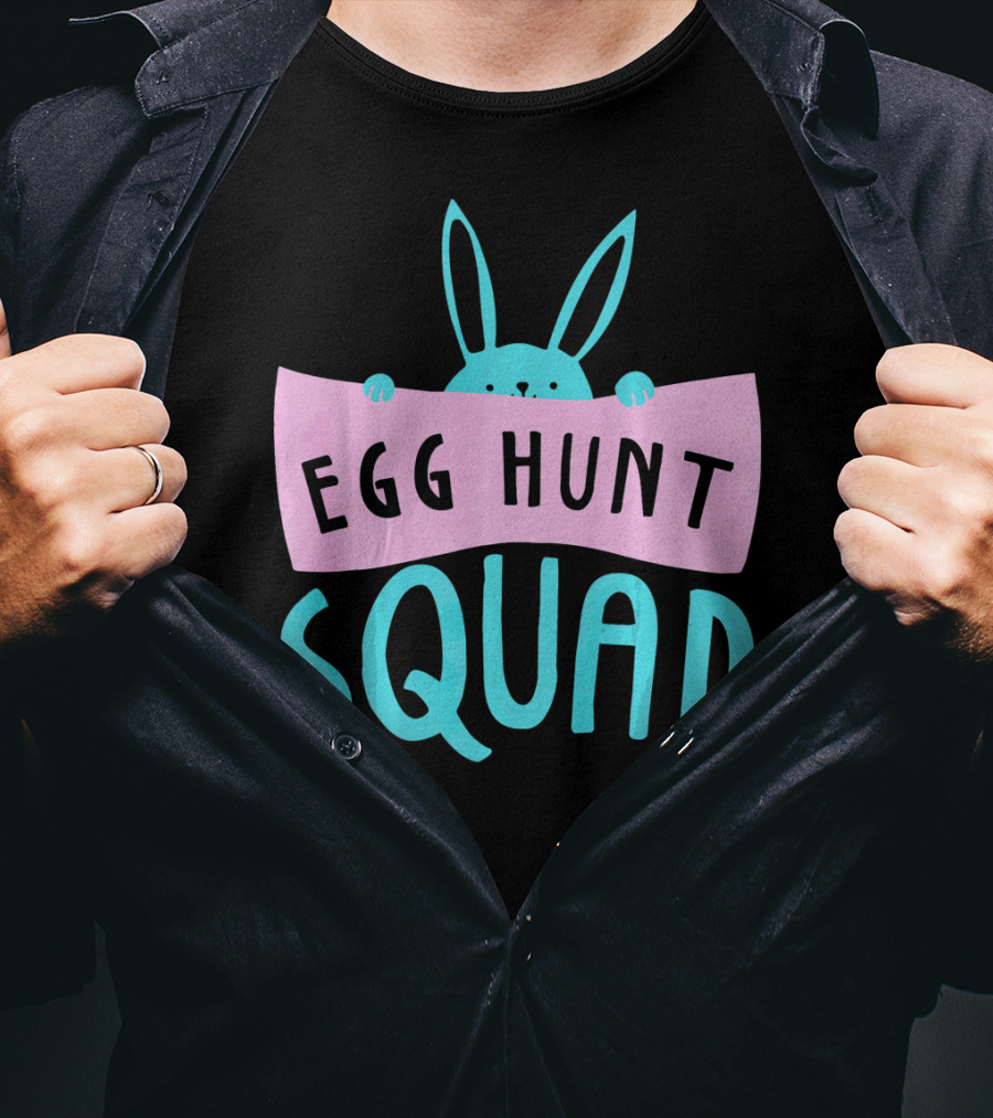 Egg Hunt Squad Easter Bunny Banner T-Shirt