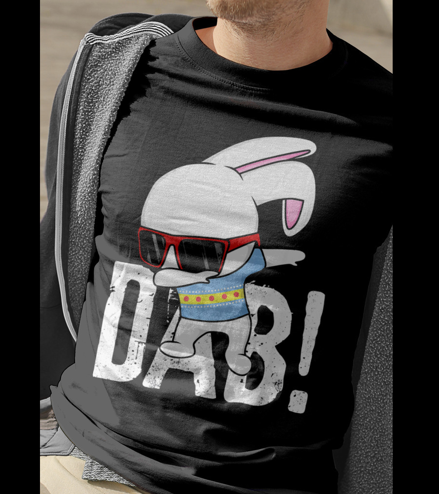 Dabbing Bunny Hip Hop Easter Dab With Sunglasses T-Shirt